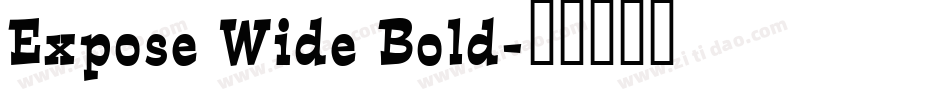 Expose Wide Bold字体转换